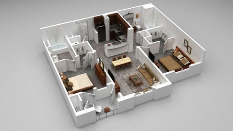 a floor plan of a house with a bedroom and a living room